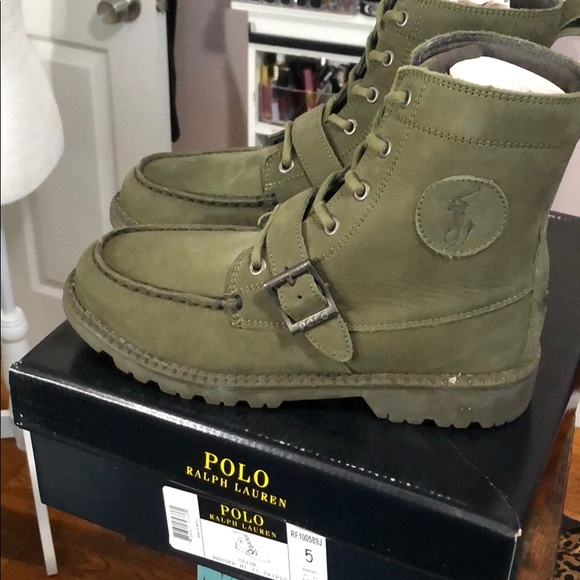 olive polo boots